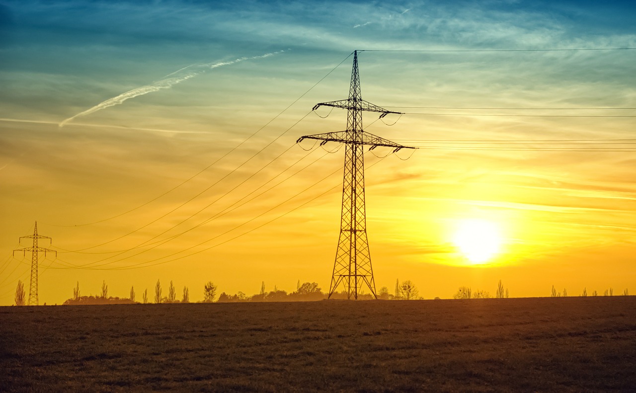 power lines, fields, sunset-532720.jpg