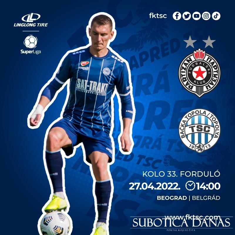 Fudbaleri TSC-a sutra igraju meč sa Partizanom