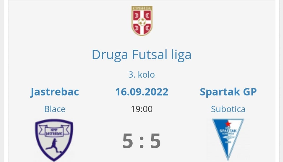 Futsaleri KMF Spartaka osvojili prvi bod u sezoni