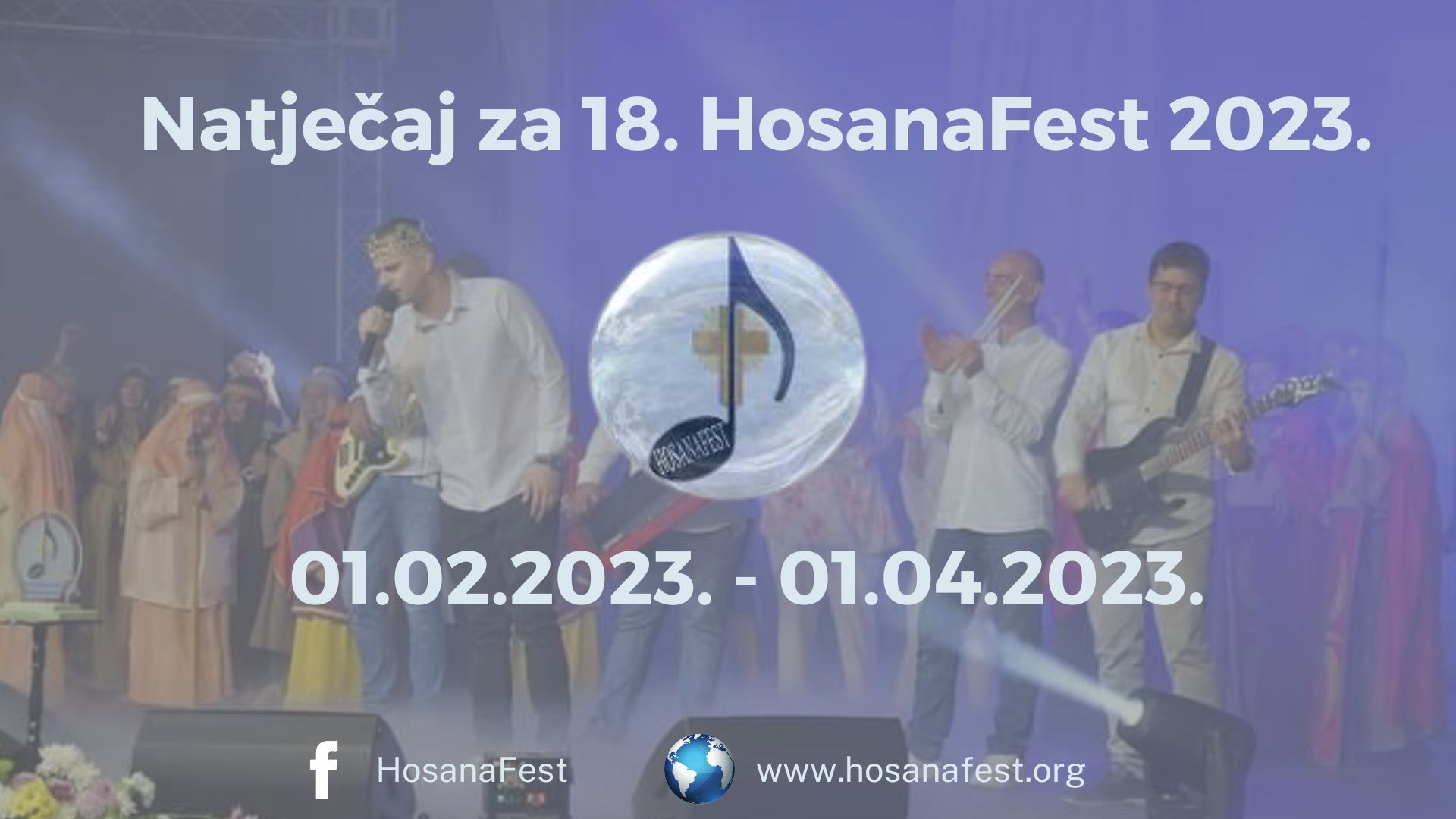 Otvoren Konkurs za prijem novih pesama HosanaFest-a 2023