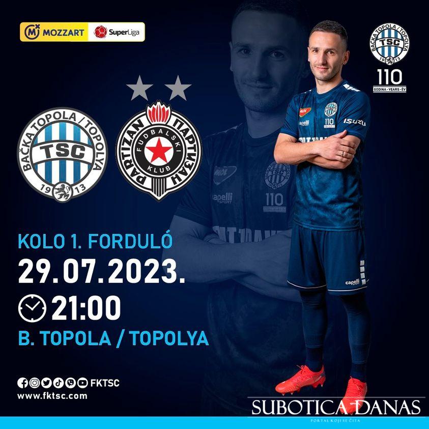 I FK TSC sutra startuje u Superligi kada dočekuje Partizan